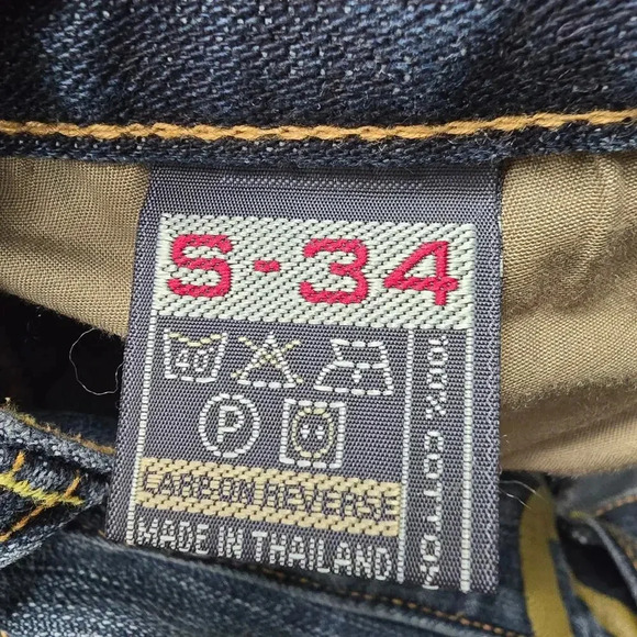 Remode Inc Blue Fade Button Denim Mens Jeans Pants 34x40 - Picture 8 of 8